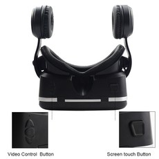 VR SHINECON 가상 현실 안경 3D 헬멧 비디오 안경 헤드셋 4.7 6.0 인치 안드로이드 iOS Windows 스마트 폰|3D 안경 / VR 안경|, 1개, ONLY VR, 단일