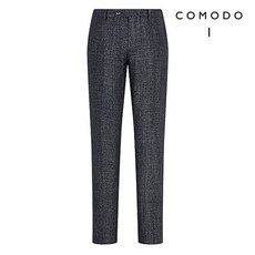 COMODO SQUARE 코모도 네이비 울린넨 혼방 싱글 팬츠