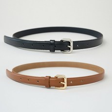 링서울 [선물옵션] eco leather volume buckle belt - [sillvergold]