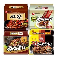 [한번에먹자] 짜장라면 모음 멀티 총4팩 짜파게티(5입)+짜짜로니(5입)+짜왕(4입)+진진짜라(4입) 봉지라면 인기라면, 1개