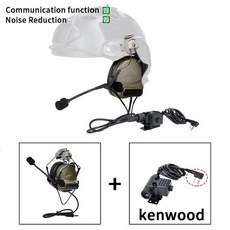 전술 헤드셋 빠른 헬멧 Kenwood U94 PTT WADSN 오르 도어 사냥 촬영 헤드폰을위한 C2 COMTAC II 픽업 소음 감소