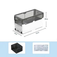 거북 생태 특수 탱크 물 변경 사이클 필터 수륙 겸용 어항, 1.White, 1개