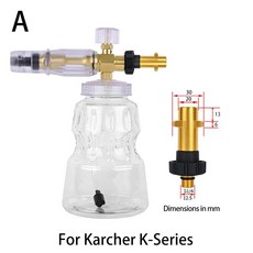 Karcher/ Bosch/ Interskol/ Nilfisk/ Stihl/ Elitech/ Dawoo/ Champion/ Lavor 용 투명 스노우 폼 랜스, [01] For Karcher K, 1개