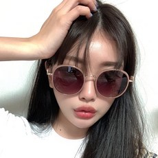멜라크메 남여공용 편광 빅 오버 동글이 핑크 선글라스