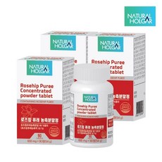 네츄럴올가 로즈힙 퓨레 농축분말정 3박스 (600mg x 90정), 3개, 90정