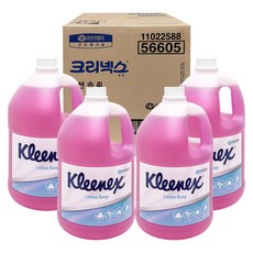56605 크리넥스 핑크로션 솝 물비누 4L 4개, 56605_핑크로션 솝 4L 4개 한박스