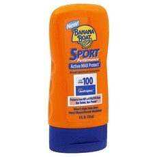 Banana Boat 바나나 보트 Spf # 100 Sport 4 온스 선 스크린 로션 (118ml) (3 팩)