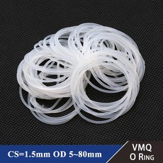 백색 등급 실리콘 O링 개스킷 방수 와셔 둥근 O형 VMQ CS 1 5MM OD 5 80MM 10 개 50, 10Pcs, CS 1.5mm, OD 16mm ID 13mm, 10개