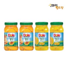 Dole 돌 후룻바틀 666g 황도 망고 파인애플 트로피칼 혼합구성, 1box, 황도2개+망고2개