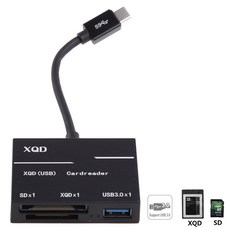 USB 3.0 XQD/SD 카드 리더 허브 어댑터 슈퍼 스피드 플래시 메모리 카드 읽기/쓰기 R,