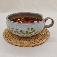 별하나 쌍화차잔 250ml 꽃망울 한방차 전통찻잔, 1개