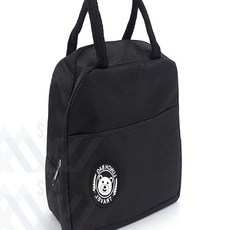 용기 초등도시락 보냉 소풍 푸드자 아이스팩 오리 핸들 어린이집 도시락 가방, 블랙, 1개