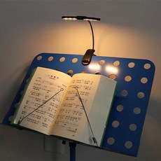 전문가용 투헤드 3색광원 9단계 밝기조절 보면대 악보 북라이트 18LED, 1개, 블랙 1개, 블랙