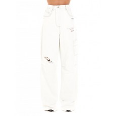 [OFF WHITE] 여성 오버사이즈 tomboy 진 White OWYA011F19773050B800B800