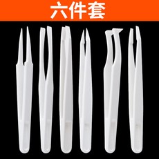 프렌드영 비닐 플라스틱 핀셋포셉 스틸레토 전자 전용 섭자 정전기방지 평구 숏 족집게 청머리 상고머리, 족집게 핀셋 6
