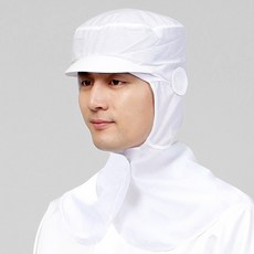 어깨덮는 마스크고리모자, 백색