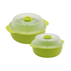 스마트 전자렌지 찜기 550ml + 1200ml 세트, 그린, 1세트