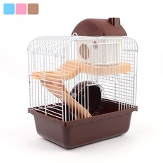 2층 햄스터집 햄스터키우기 햄스터세트 햄스터케이지, 1개, 핑크