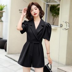 퍼프소매점프슈트