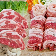 [몬트락] 제주 무항생제 냉장 돈육세트 2호(오겹600g+목살600g), 1세트