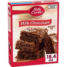Betty Crocker Milk Chocolate Brownie Mix Family Size Betty Crocker 밀크 초콜릿 브라우니 믹스 패밀리 사이즈 18.4온스(6팩, 521g, 6개