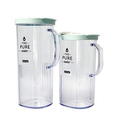 BPA free 비피에이 프리 플라코 심플 퓨어보틀 정사각 손잡이 냉장고 물병 2P 세트 1.5L 1.8L, 민트, 1.5L (2개세트), 2개