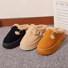 셰릴비 "포근양털" 스트랩 뽀글이 플랫폼 통굽 따뜻한 블로퍼