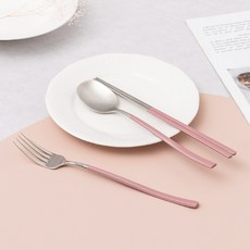 브리앙뜨 펄인러브 수저+포크세트, 1세트, 숟가락+젓가락+포크, 핑크펀치 1세트, 숟가락+젓가락+포크, 핑크펀치