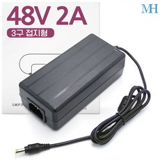 명호전자 48V 어댑터 48V 0.5A 1A 2A 500MA CCTV POE 공유기 ipTIME 아답터, MH4802_48V 2A 3구 접지형