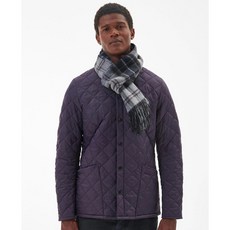BARBOUR Galston Tartan Scarf USC0362 Classic Black Slate Tartan
