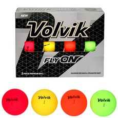 Volvik FLYON 2피스 볼빅 컬러 볼 골프공 12개입, 1개 - 볼빅flyon