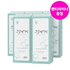 [디레시피] 그날레시피 순면100% 팬티라이너 일반 66p, 66매, 5팩