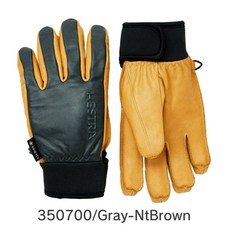 헤스트라 스키장갑 고어텍스 풀레더 방한용 2024년, 회색-NtBrown