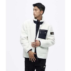 (국내매장/AS) 내셔널지오그래픽 N214UFT980 헤러 플리스 풀집업 WHITE