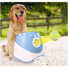  AUTOMATIC BALL LAUNCHER 강아지장난감 무선 실 내외 자동 공놀이 기구, 1개, 블루 