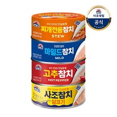 사조대림 [사조대림] 사조참치(안심따개) 85g x18캔, 살코기참치 85g x9개+고추참치 85g x9개{E}, 1세트