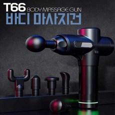 T66 바디 마사지건 진동안마기 목근육 맛사지, 실버