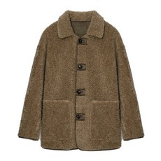 테온셀 LEFTSEOUL 리버시블 하프 무스탕 자켓 [헤이즐넛]