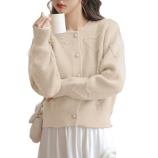 여성 봄 가을 니트 긴팔 가디건 스웨터 Women's cardigan