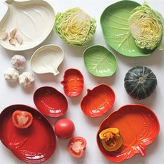 Le Creuset [정품] 르쿠르제 Japan 접시 23cm 야채플레이트 4종