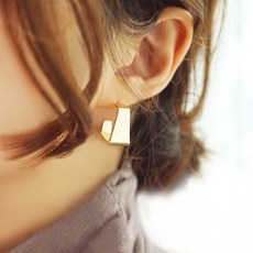 실버사각링귀걸이