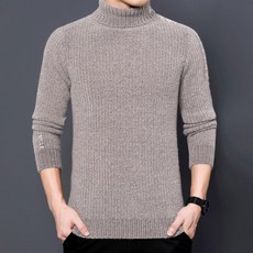 가을 겨울 새로운 터틀넥 스웨터 남성 패션 따뜻한 벨벳 스웨터 남성 캐주얼 기본 스웨터