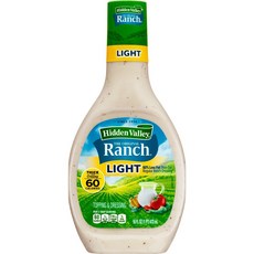 히든벨리 라이트 오리지널 랜치 샐러드 드레싱 앤 토핑 Hidden Valley Light Original Ranch, 1개, 473ml