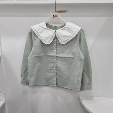 소이고방체크블라우스