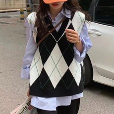 루즈핏니트조끼