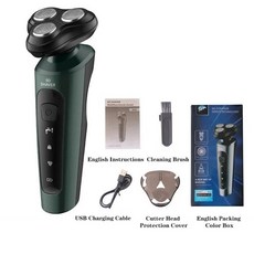 차량용 고출력 풀 바디 워시 수염 칼 충전식 면도기 USB 9D 전기 4 인 1 신제품, [02] Green, 02 Green