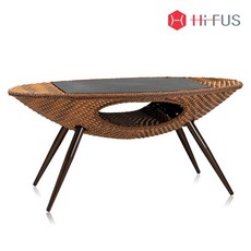 아성가구 하이퍼스 욜로 라탄 강화유리 타원테이블(HFT4724), W1530xD800xH710