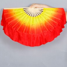미니 그라데이션 실크 너슬부채 펜베일 공연 워십 학예회 부채, L 부채살31cm 부채 10cm, 1개