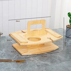휴대용 야외 분리형 와인 캠핑 테이블 나무 스낵 거치대 해변 과, 1.A, 1개