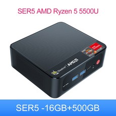 미니PC 가정용 사무용 가성비 Beelink-SER6 Pro 2023 hs 600H AMD 라이젠 7 미니 PC SER5 5500U DDR4 SSD, 01 SER5 5500U 16G 500G_01 미국